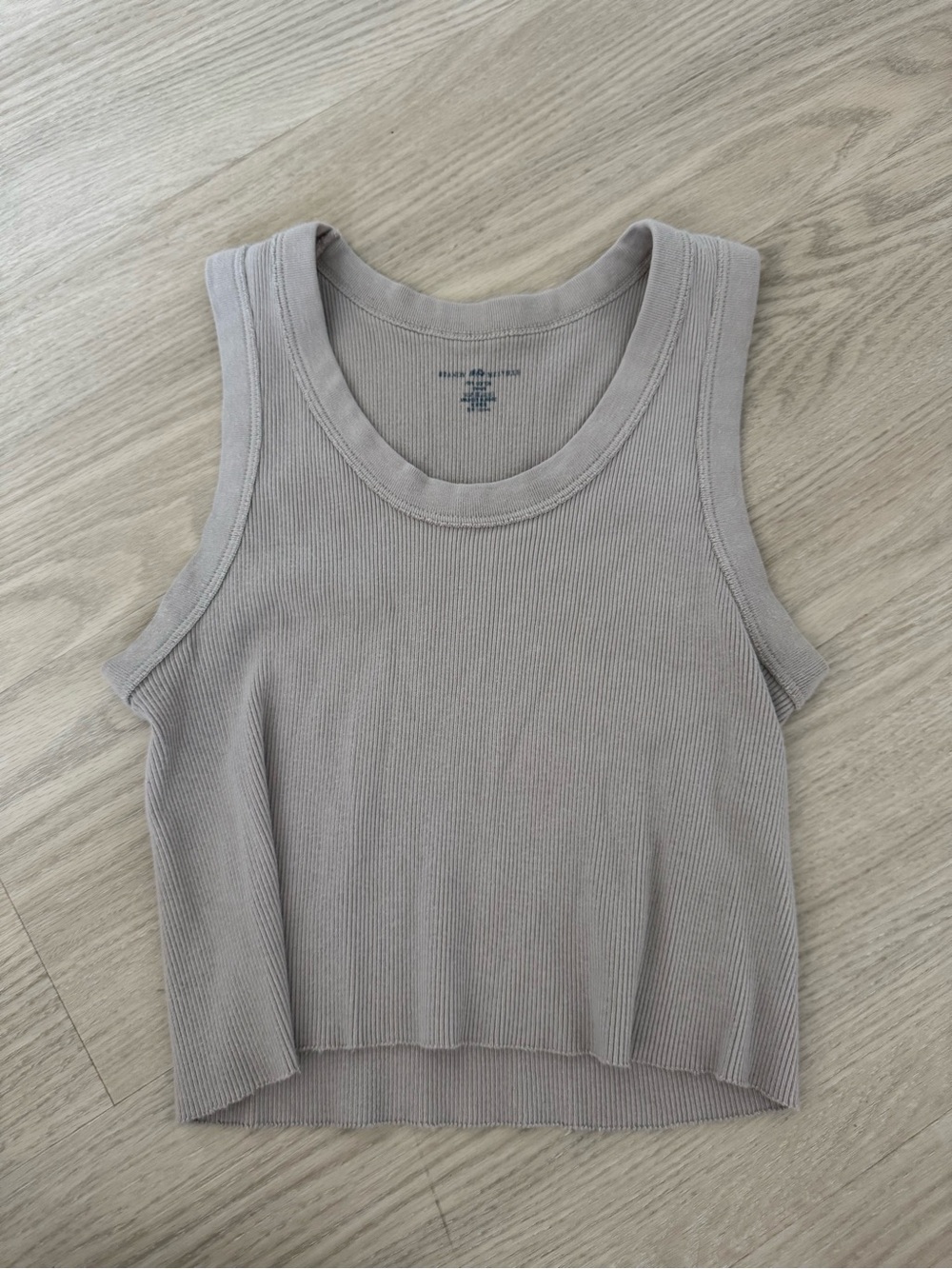 Brandy Melville Ribbed Crop Tank - Cream